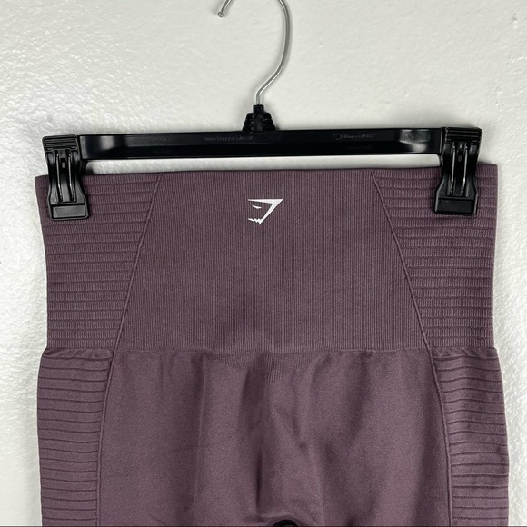 GYMSHARK Purple Plum Energy Seamless High Waisted Perforated Leggings Small - Picture 2 of 8